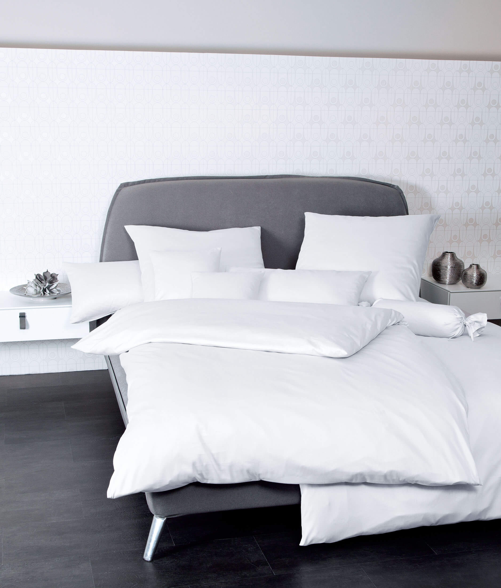 Белое постельное белье Colors Weib ☞ Размер пододеяльника: 200 x 220 см ☞ Размер простыни: Без простыни ☞ Размер наволочек: 50 x 70 см (2 шт.)
