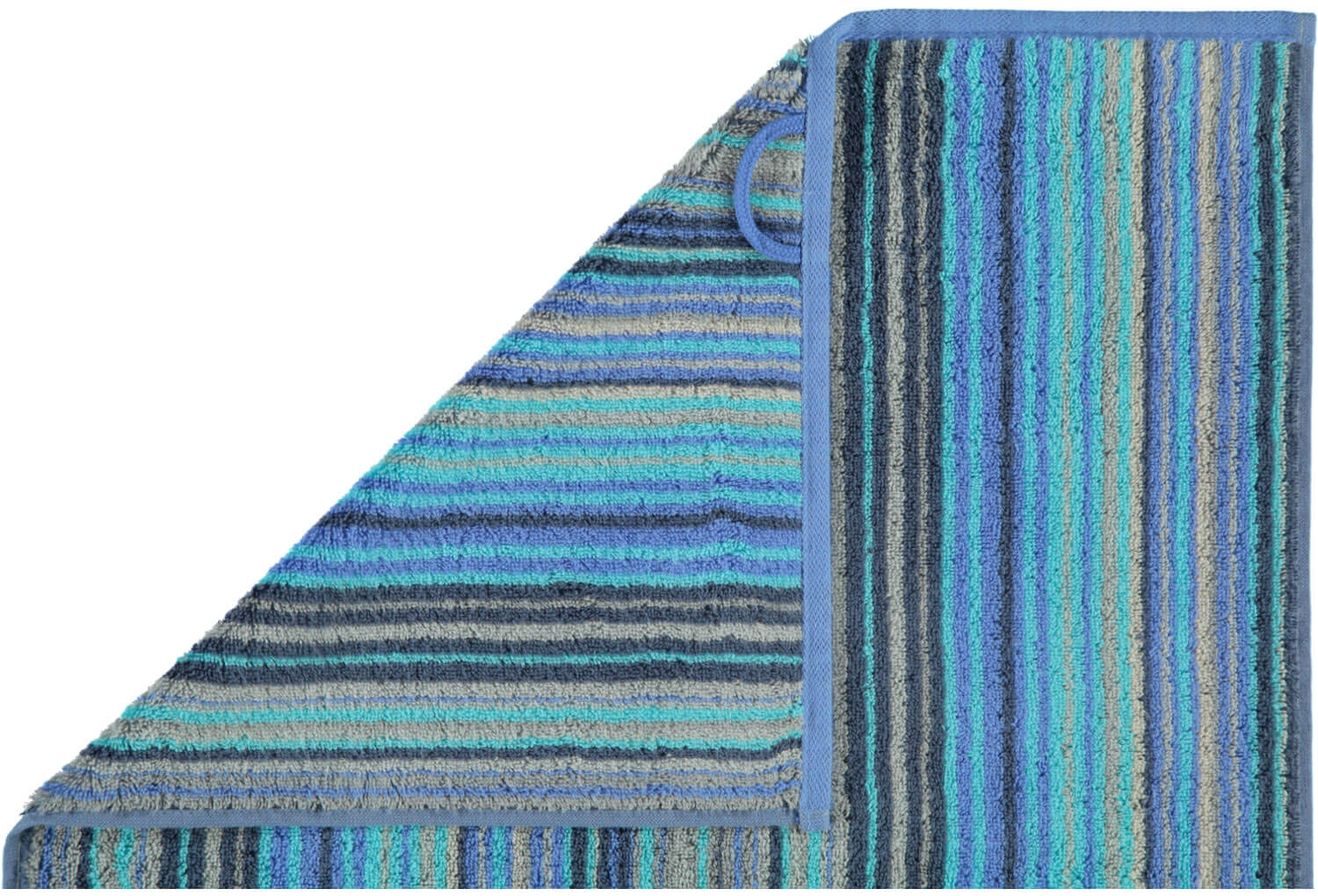 Махровое полотенце Two-Tone Stripes Blau