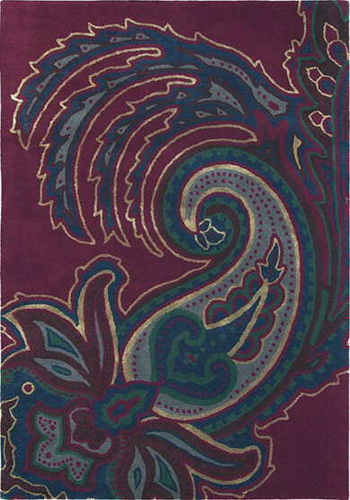 Килим преміум класу Paisley Burgundy 57500