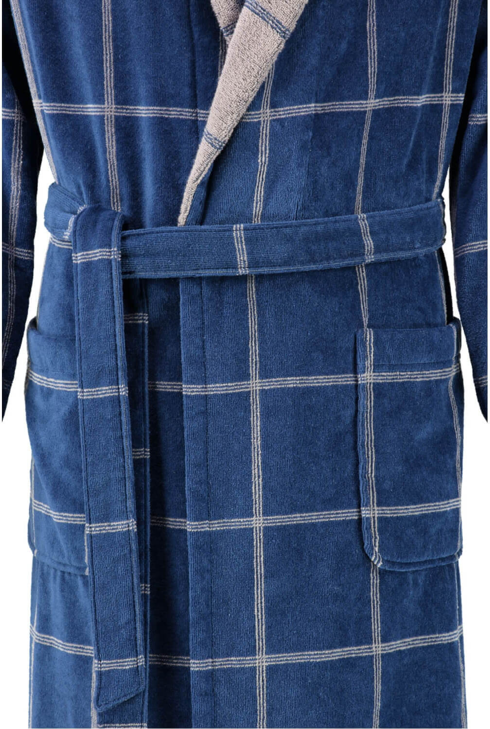 Мужской халат Shawl Collar Blau ☞ Размер: 52