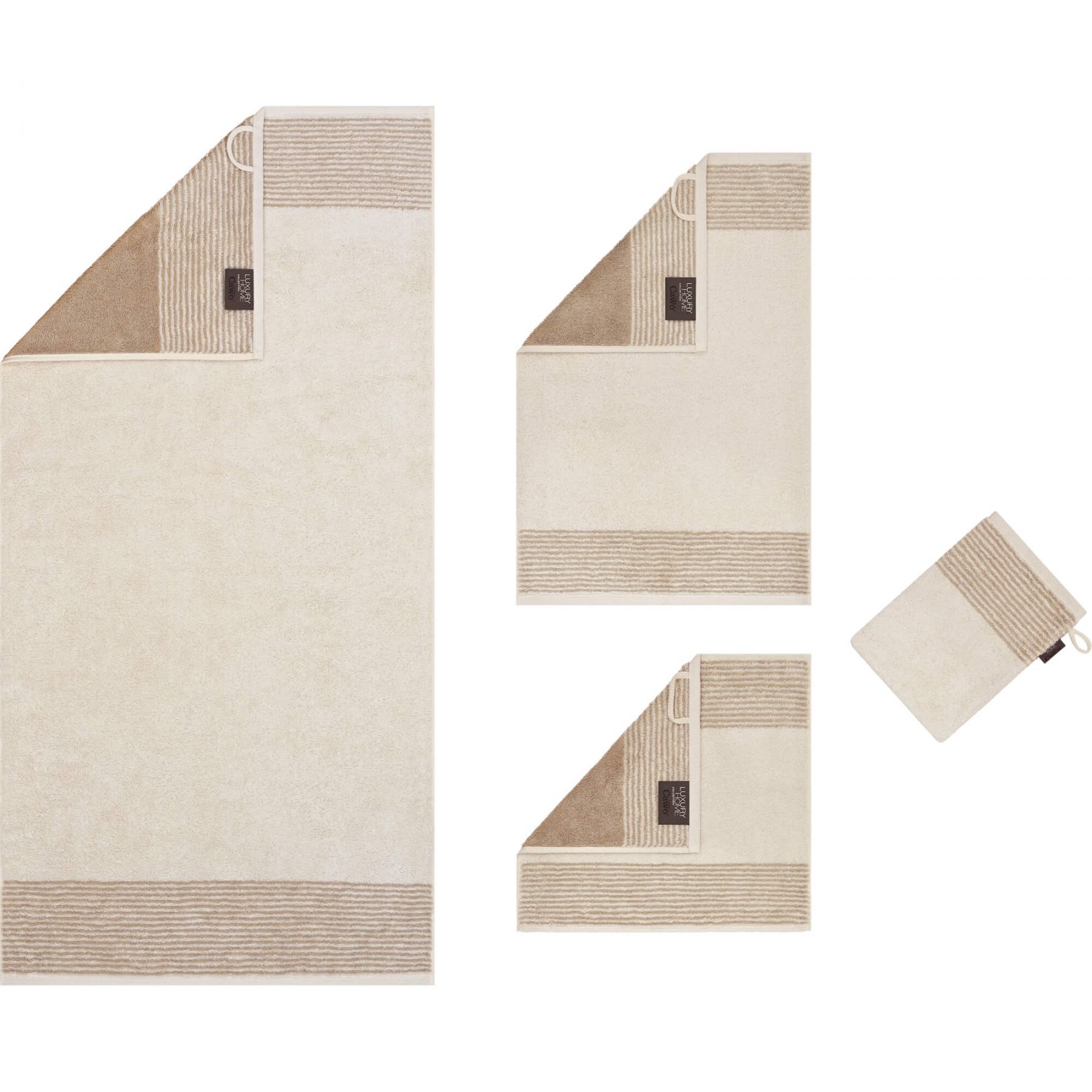 Махровое полотенеце Two-Tone Natur (590-36)