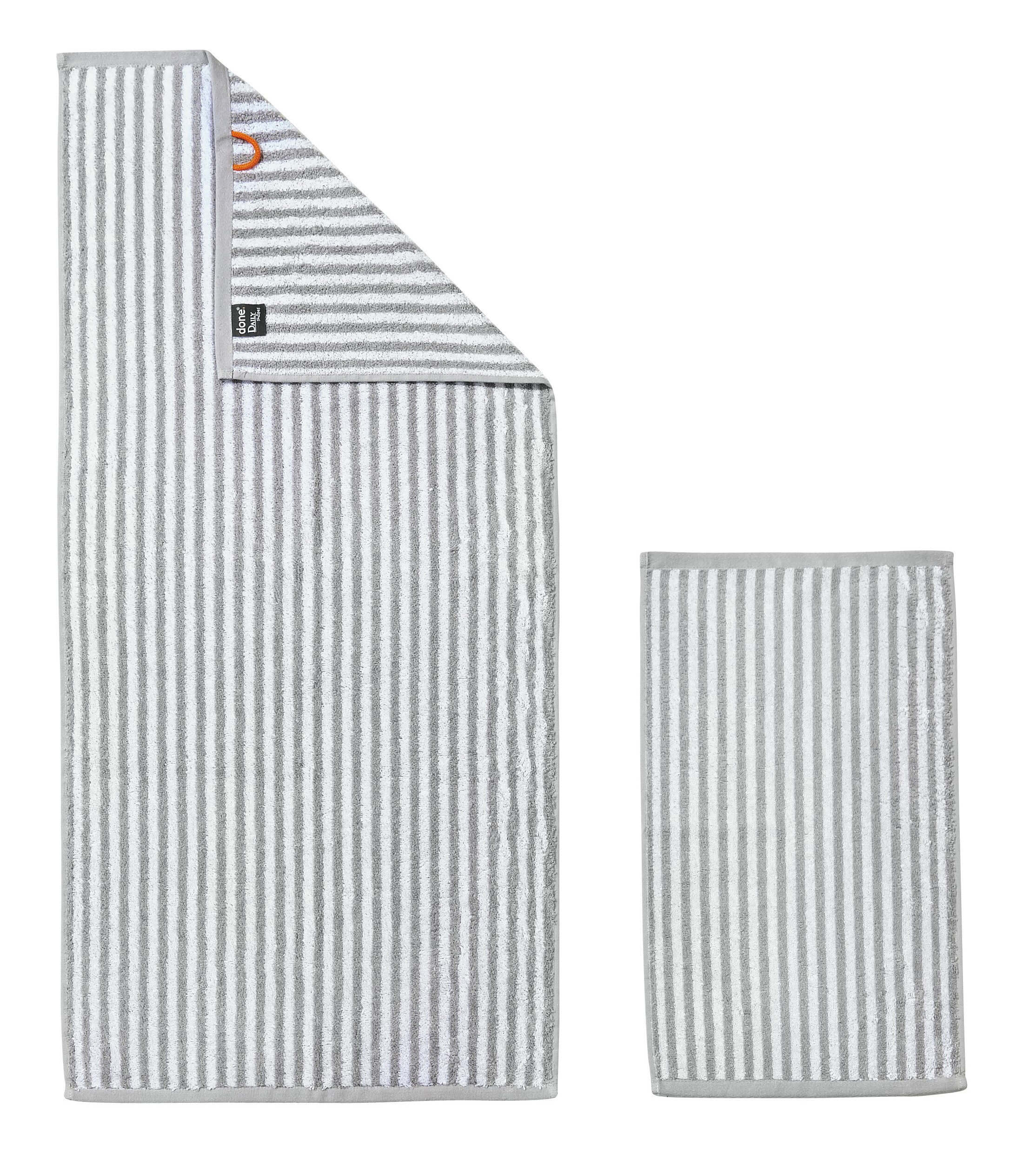 Махровое полотенце Shapes Stripes Silver ☞ Размер: 30 x 50 см