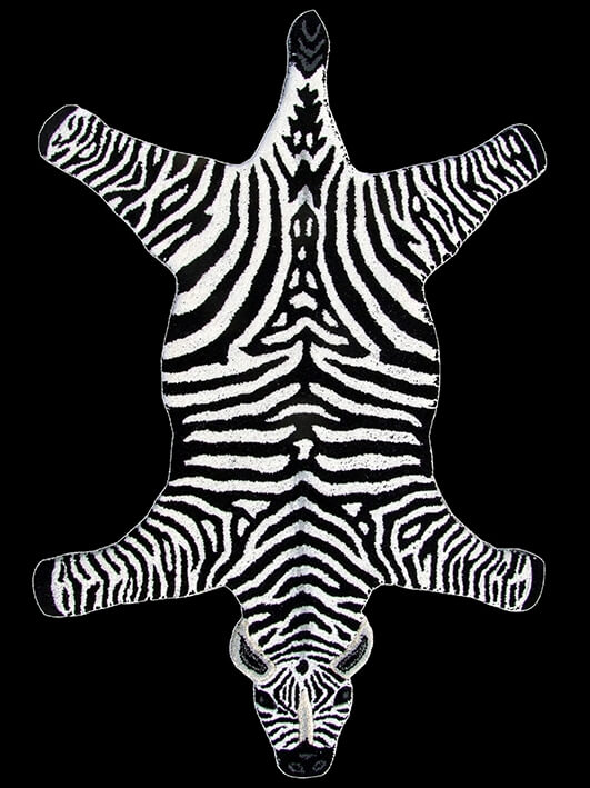 Дизайнерський килим преміум класу Animals Zebra Black/White