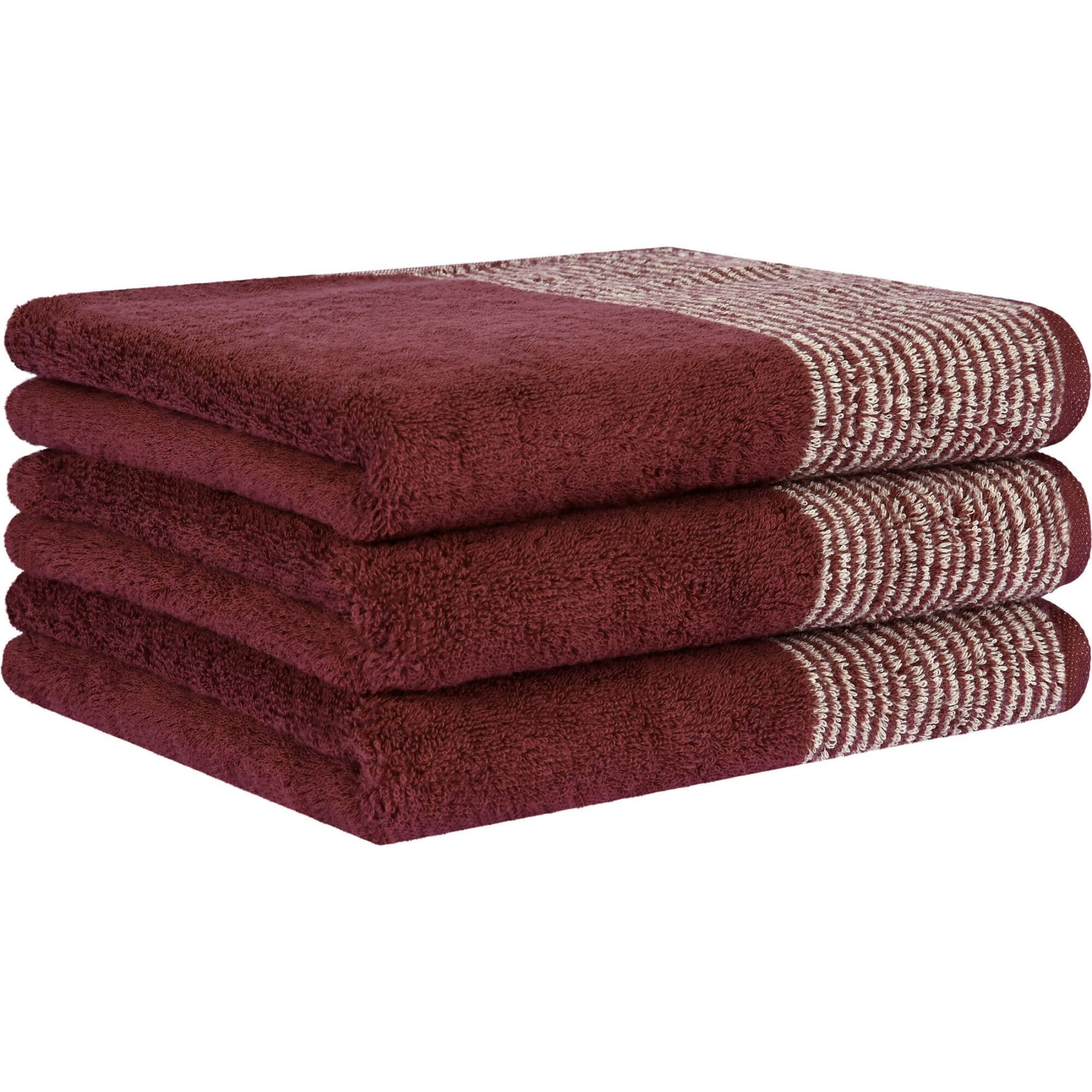 Махровое полотенеце Two-Tone Bordeaux (590-23)