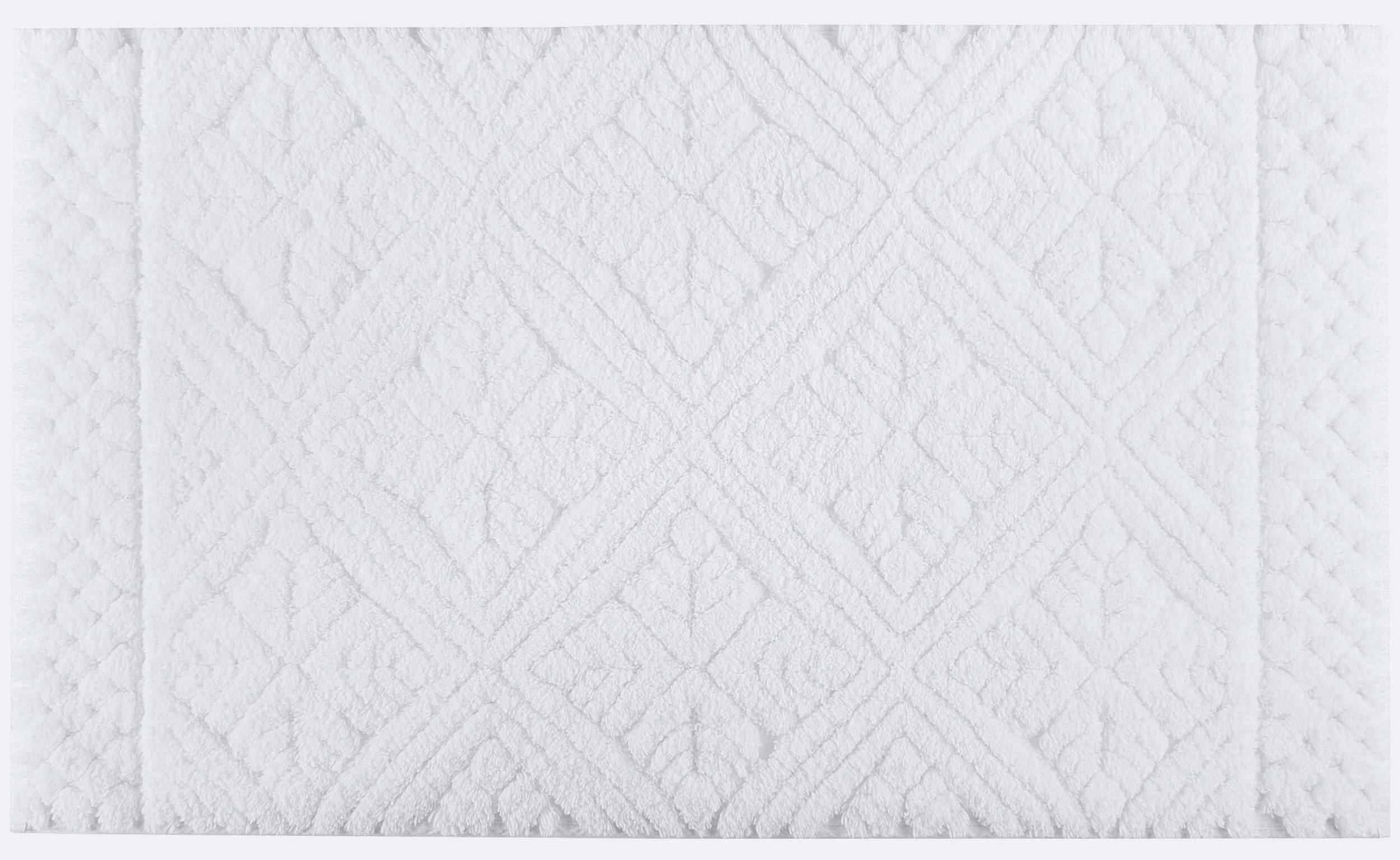 Коврик белого цвета Retro White ☞ Размер: 60 x 100 см