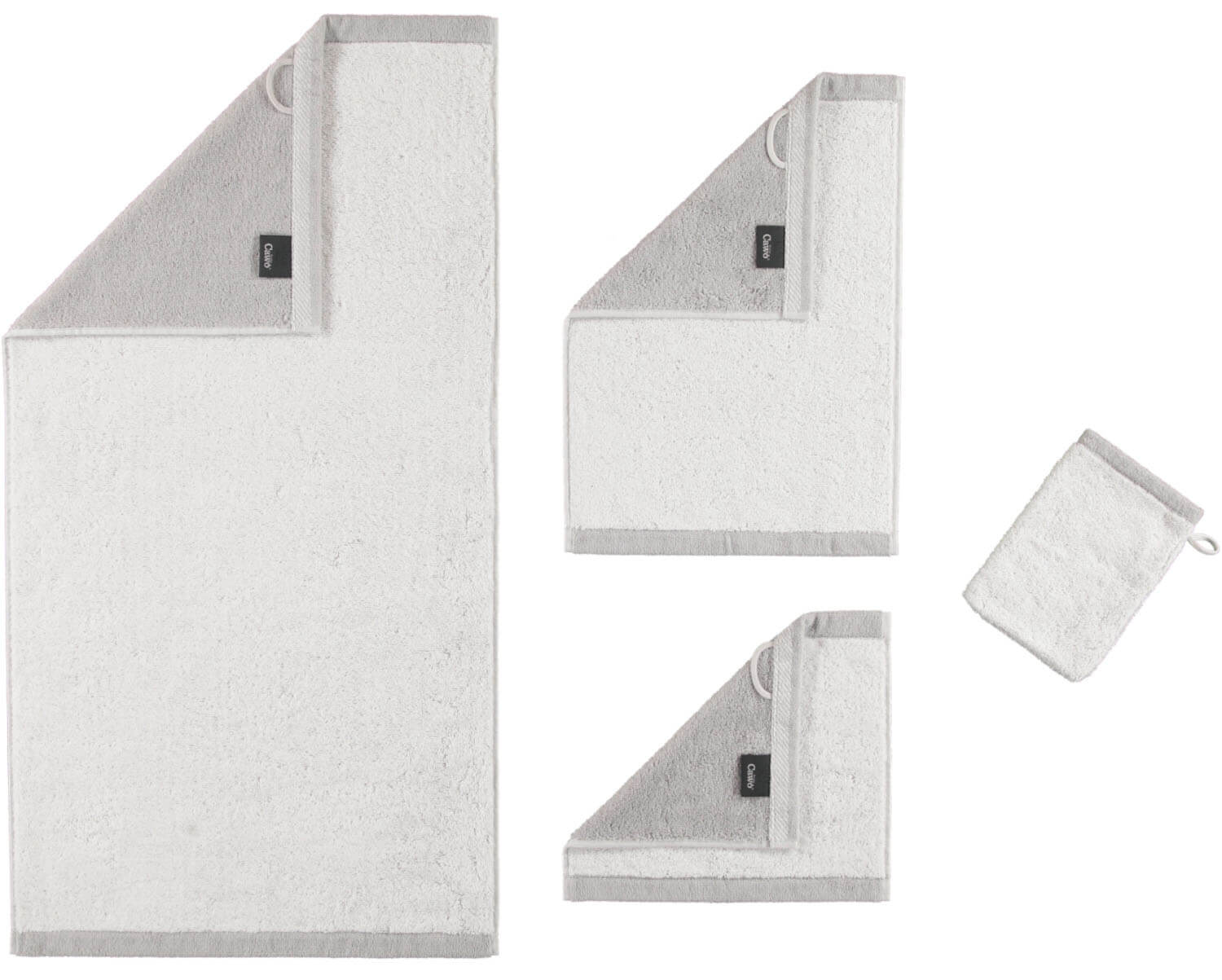 Двухцветное полотенце Plaid White ☞ Размер: 50 x 100 см