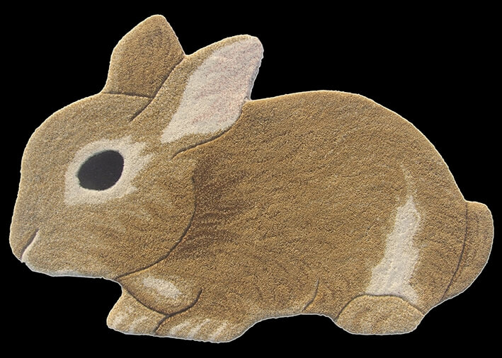 Дизайнерский ковер премиум класса Animals Rabbit Gold