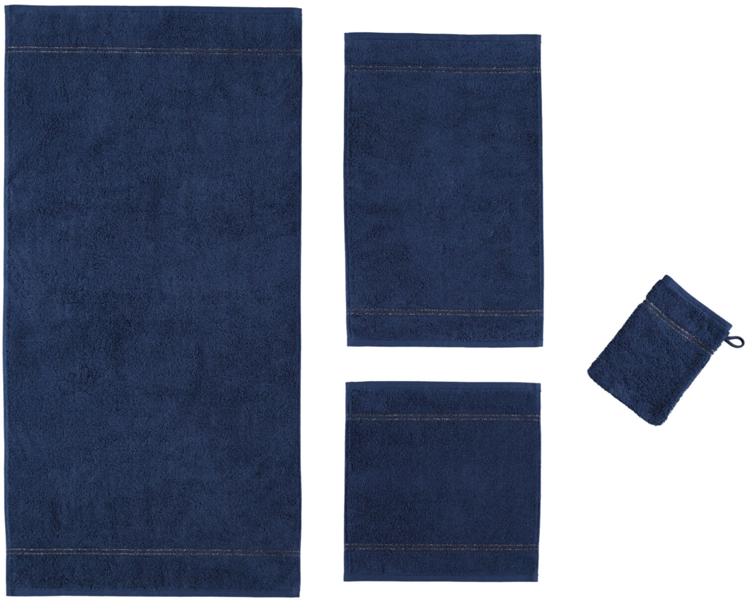 Банное полотенце Carat Border Navy ☞ Размер: 50 x 100 см