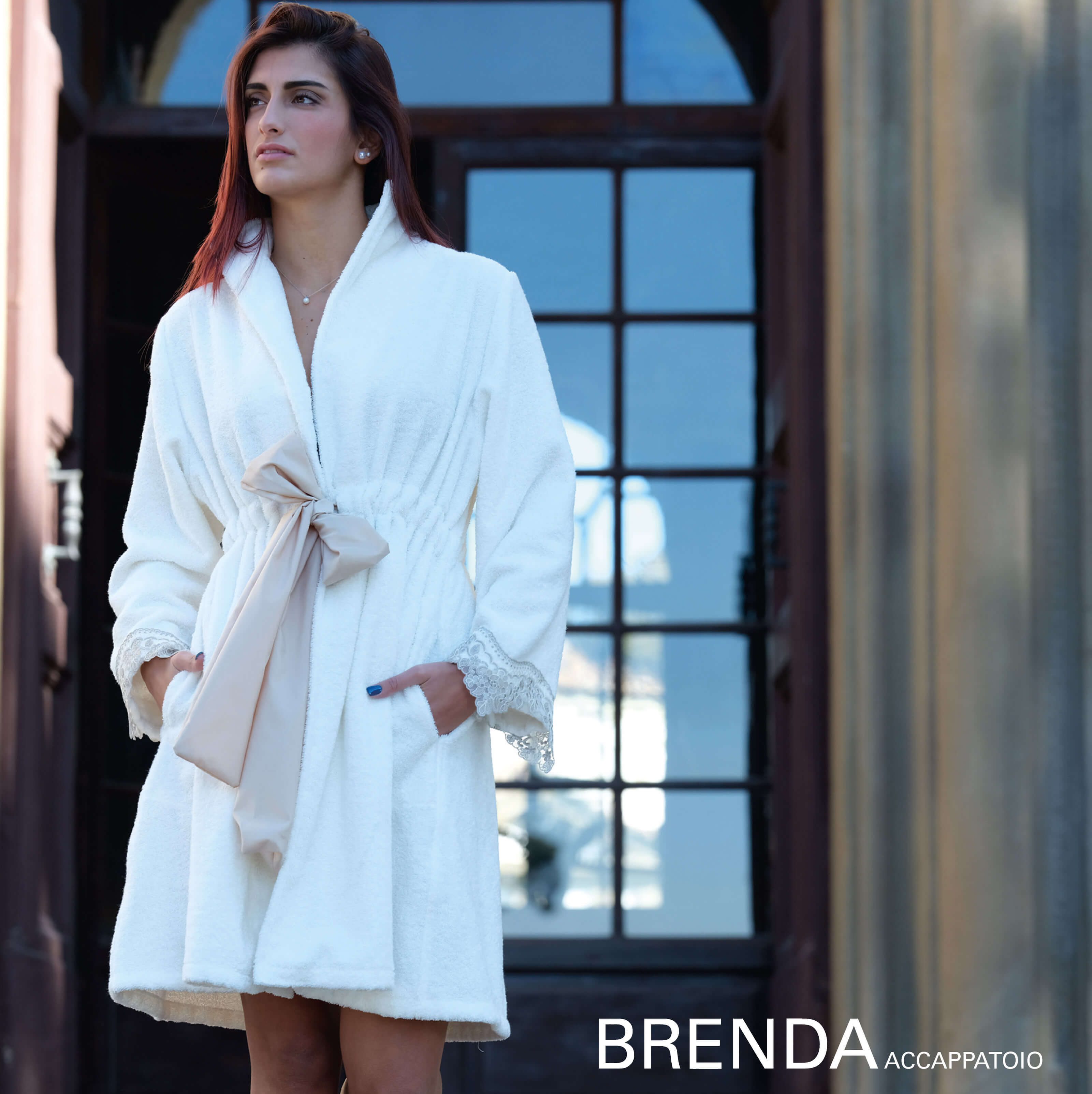 Белый халат Brenda David Home ☞ Размер: L