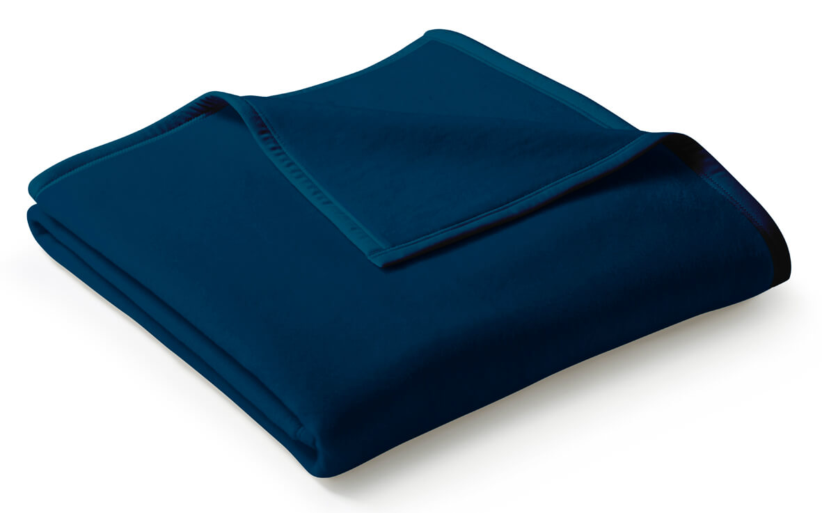 Флисовое покрывало для кровати Uno Dunkelblau ☞ Размер: 150 x 200 см