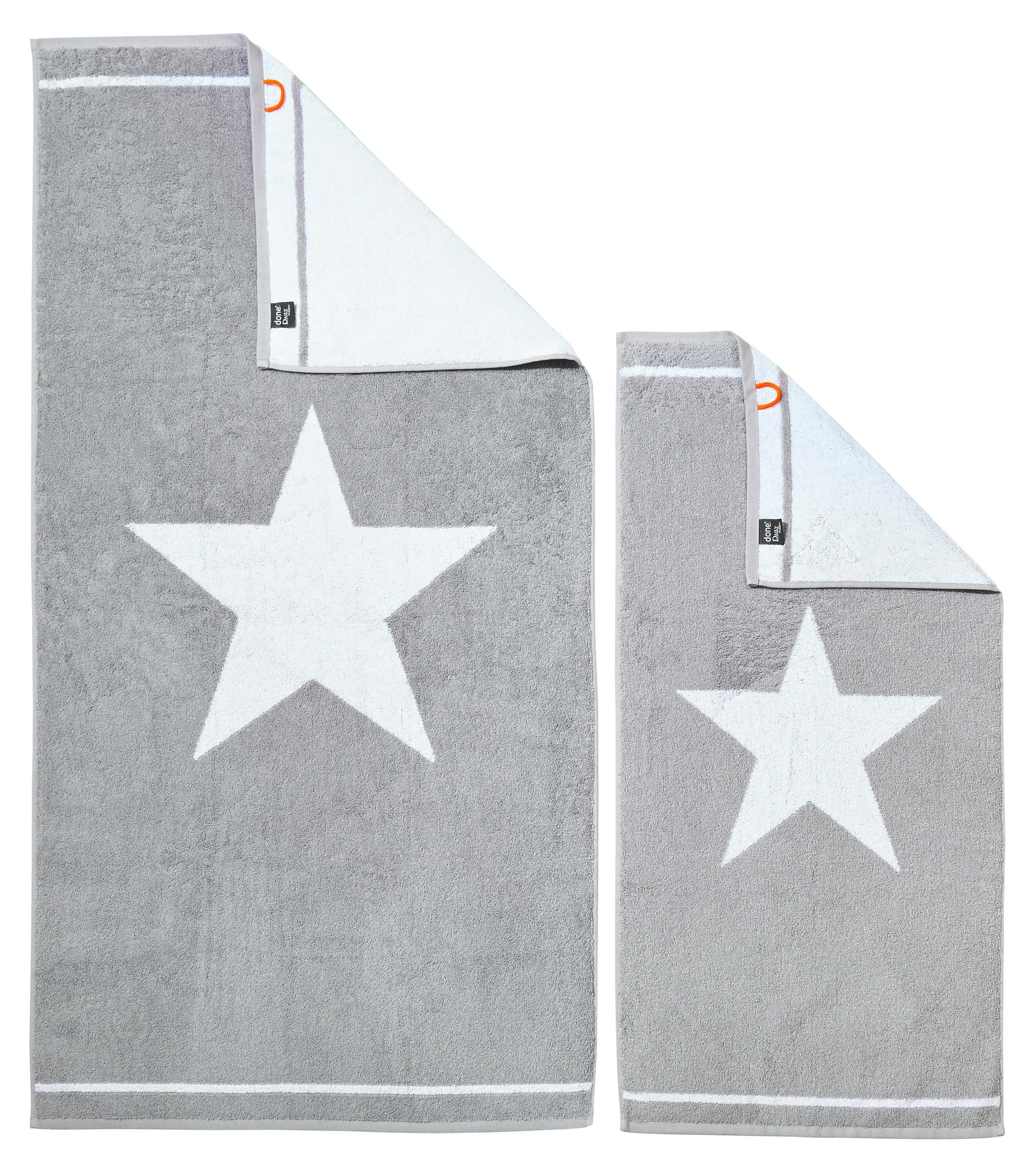 Полотенце из 100% хлопка Shapes 1 Star Silver ☞ Размер: 30 x 50 см