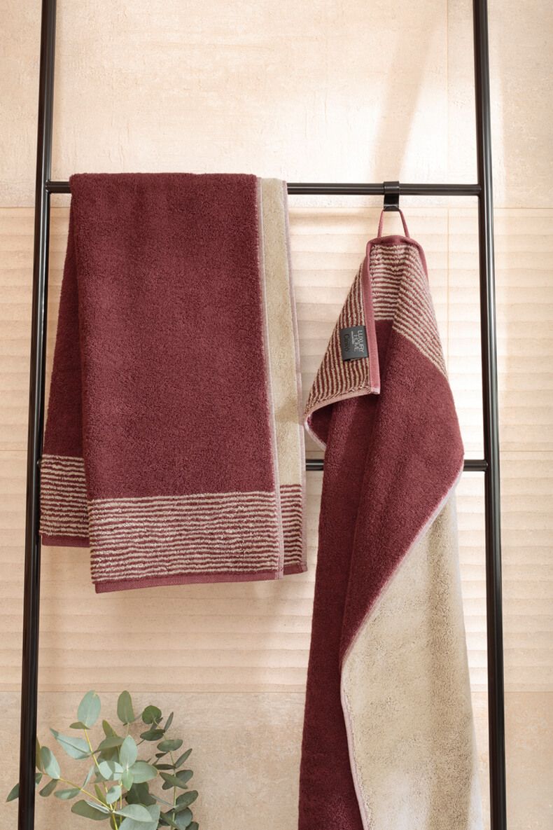 Махровое полотенеце Two-Tone Bordeaux (590-23)