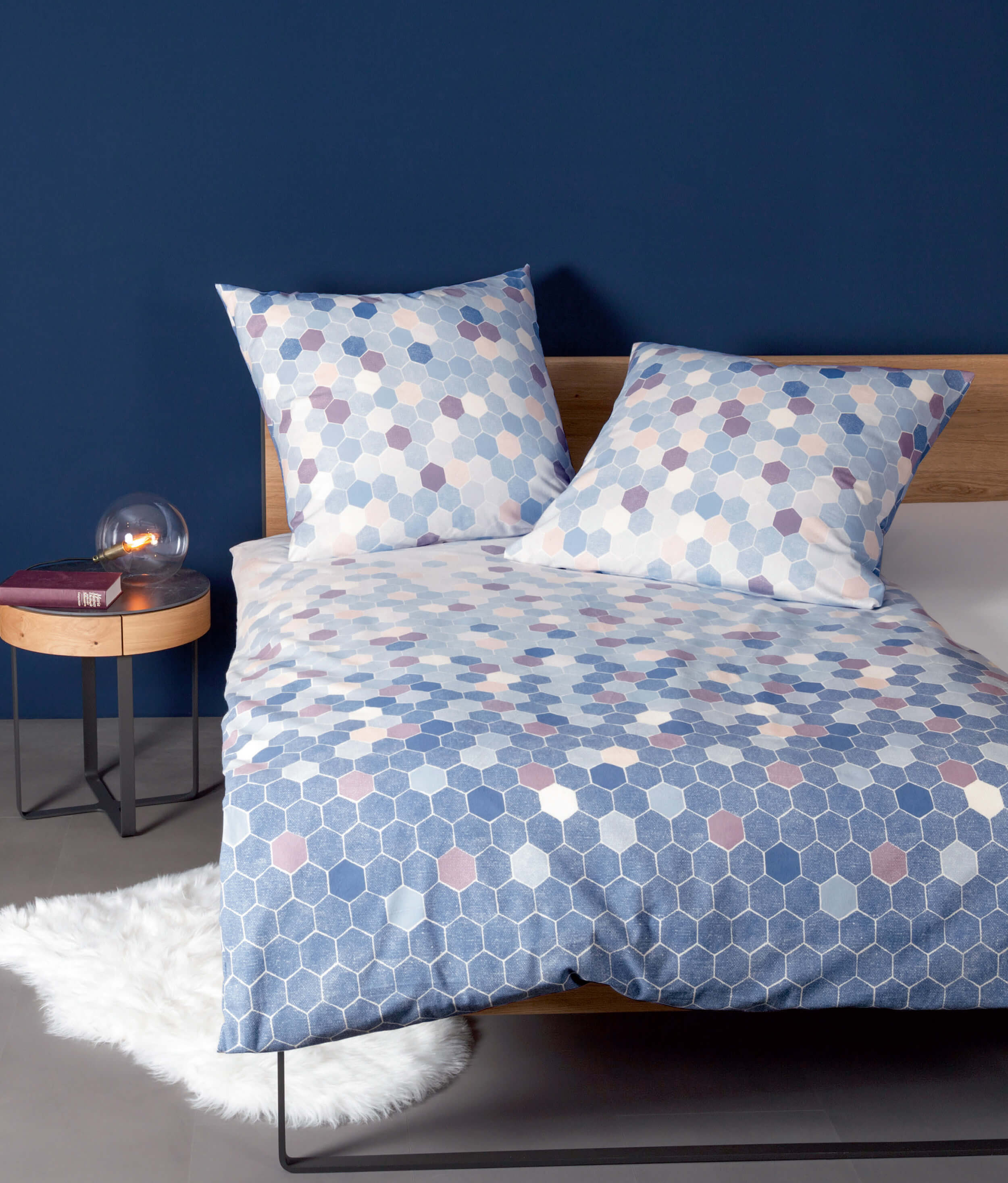 Фланелевое постельное белье Davos 65081-02 Blau