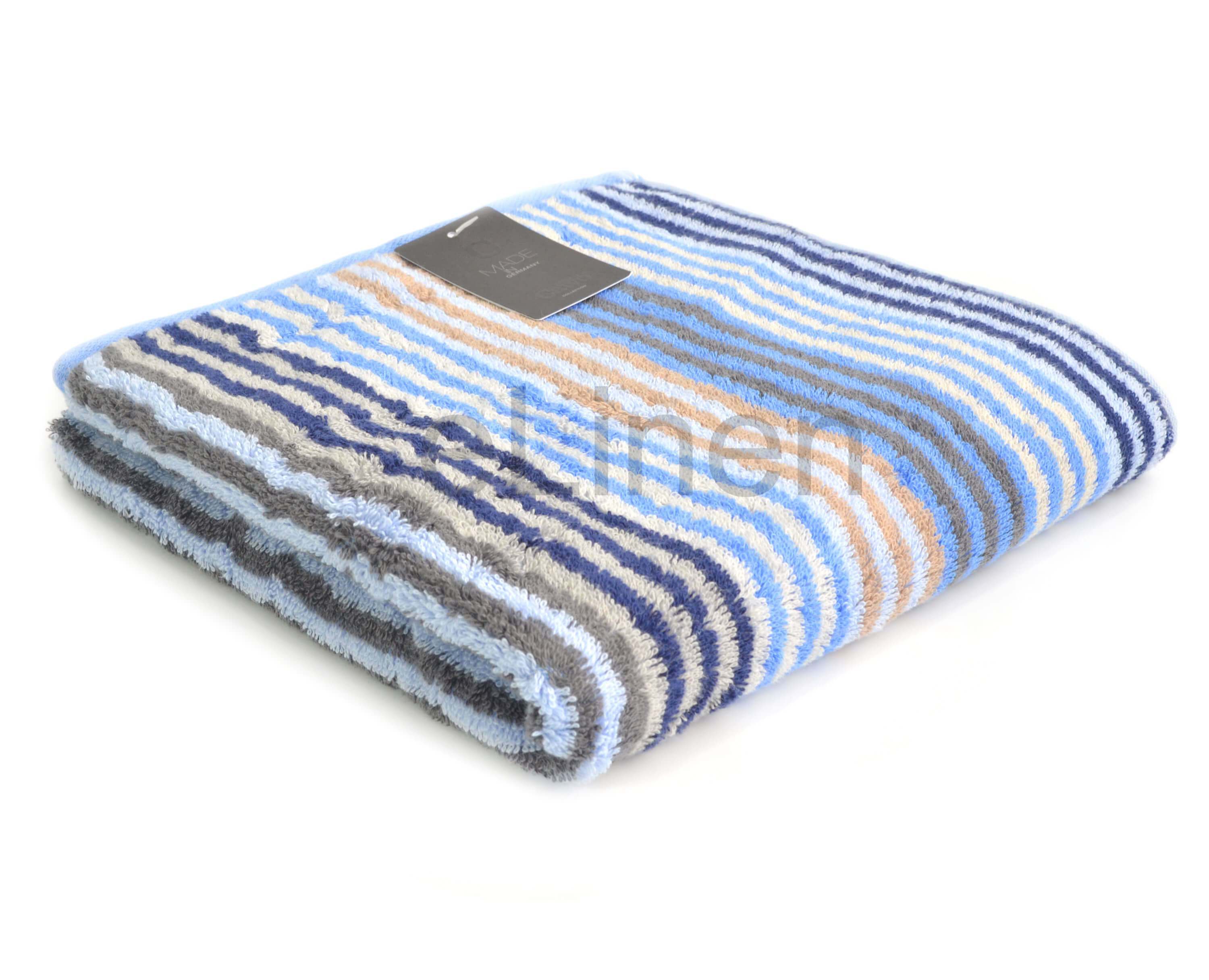 Махровое полотенце Unique Stripes Saphir