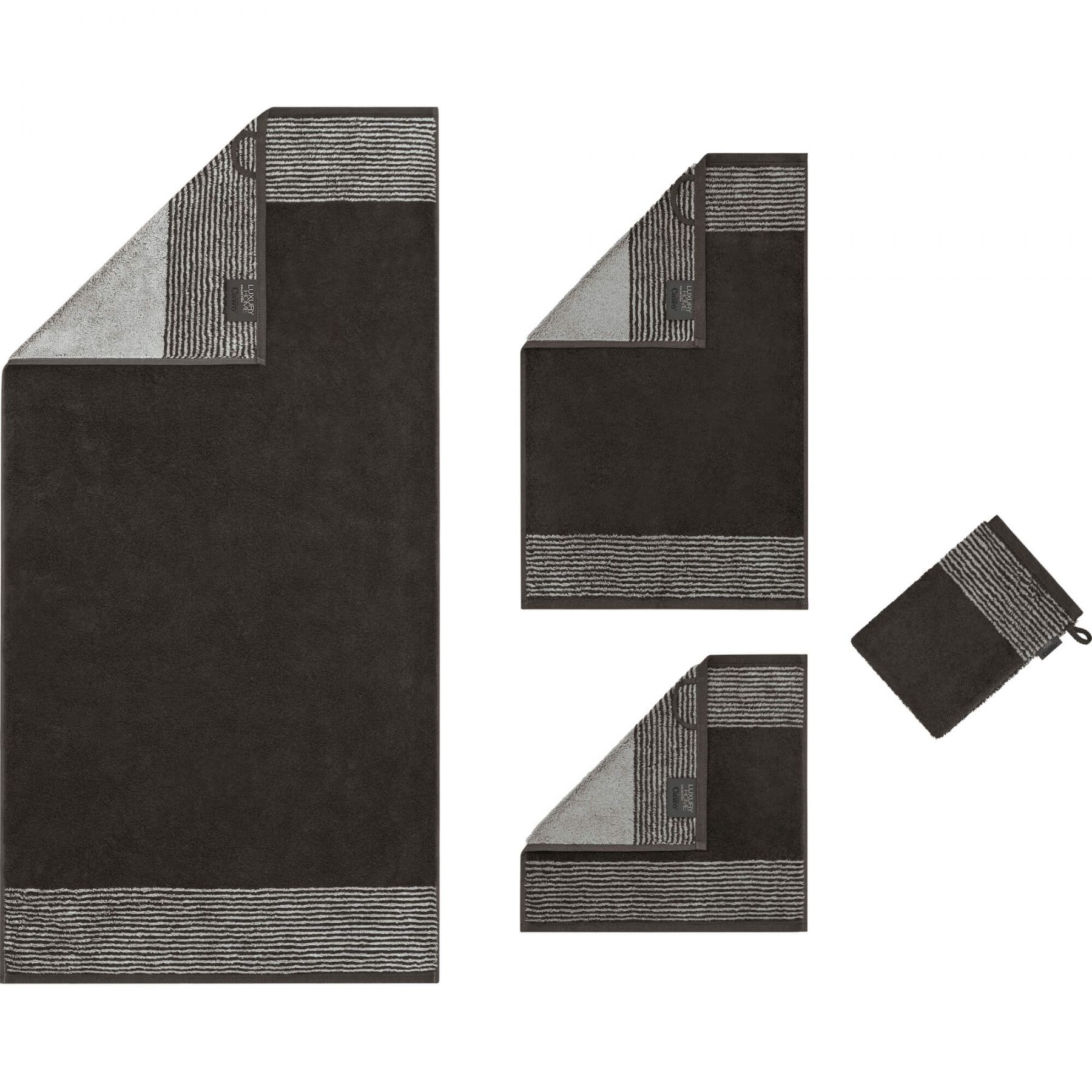 Махровое полотенеце Two-Tone Basalt (590-73)