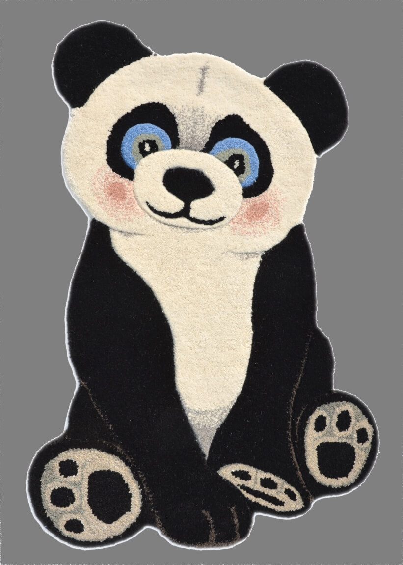 Дизайнерский ковер премиум класса Animals Panda Black/White