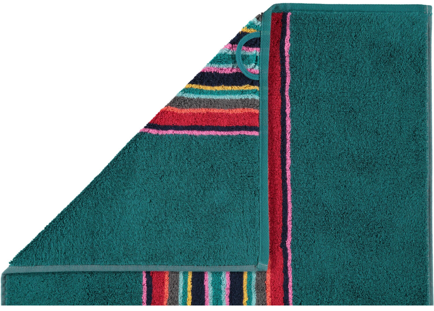 Полотенце из египетского хлопка Opal Mittenstreifen Smaragd