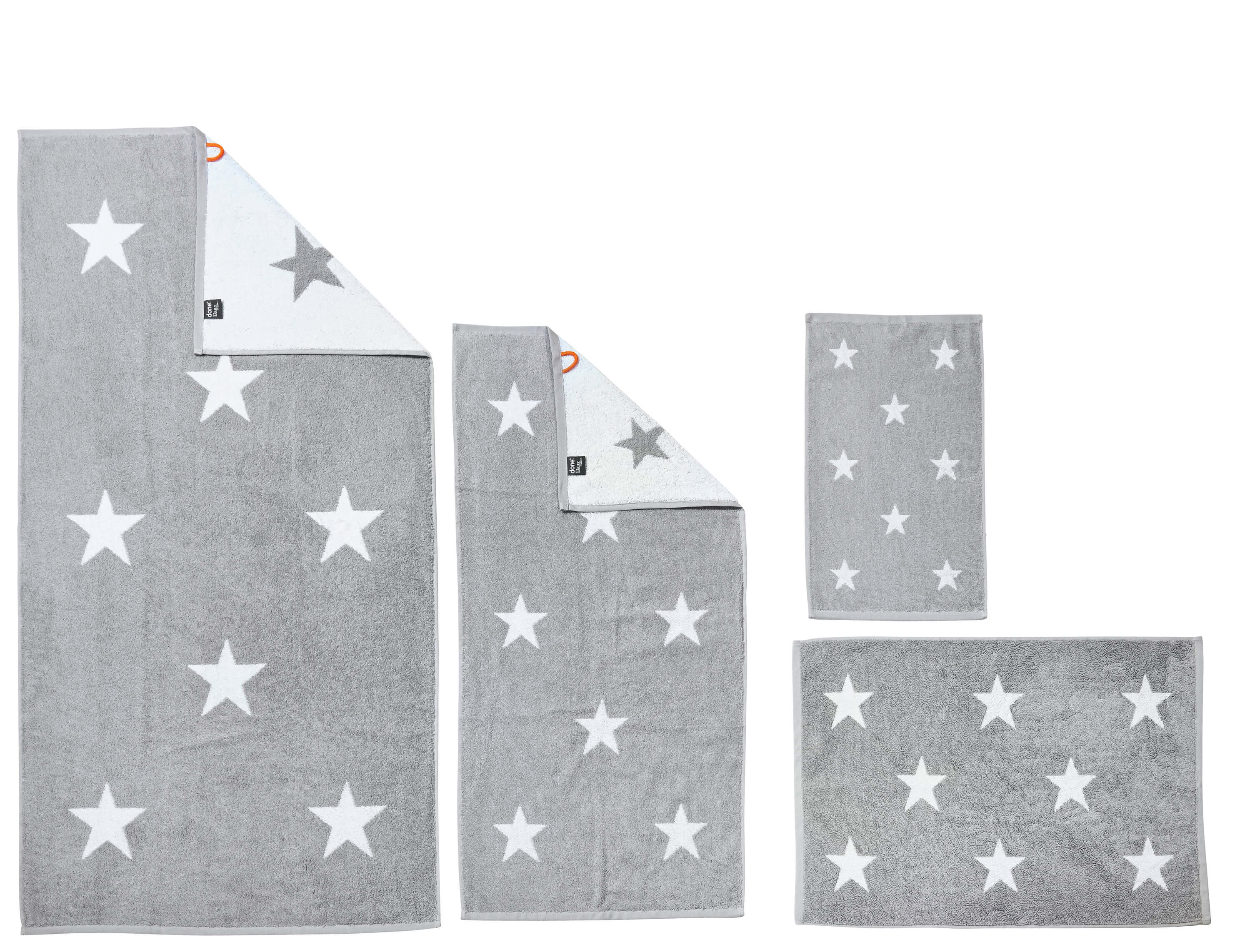 Полотенце хлопковое Shapes Stars Silver ☞ Размер: 70 x 140 см