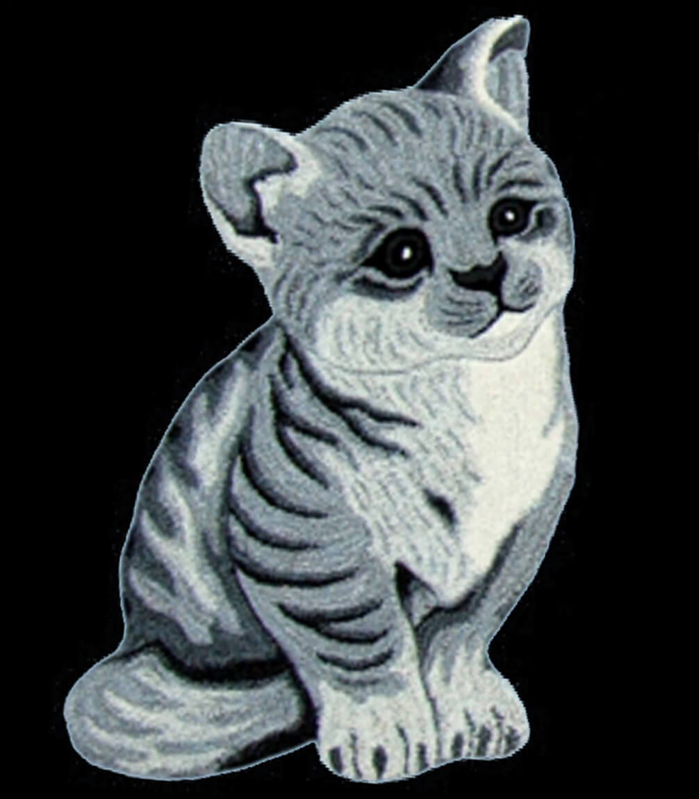 Дизайнерский ковер премиум класса Animals Cat Grey