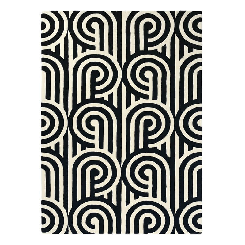 Ковер в стиле модерн Turnabouts Black 039205