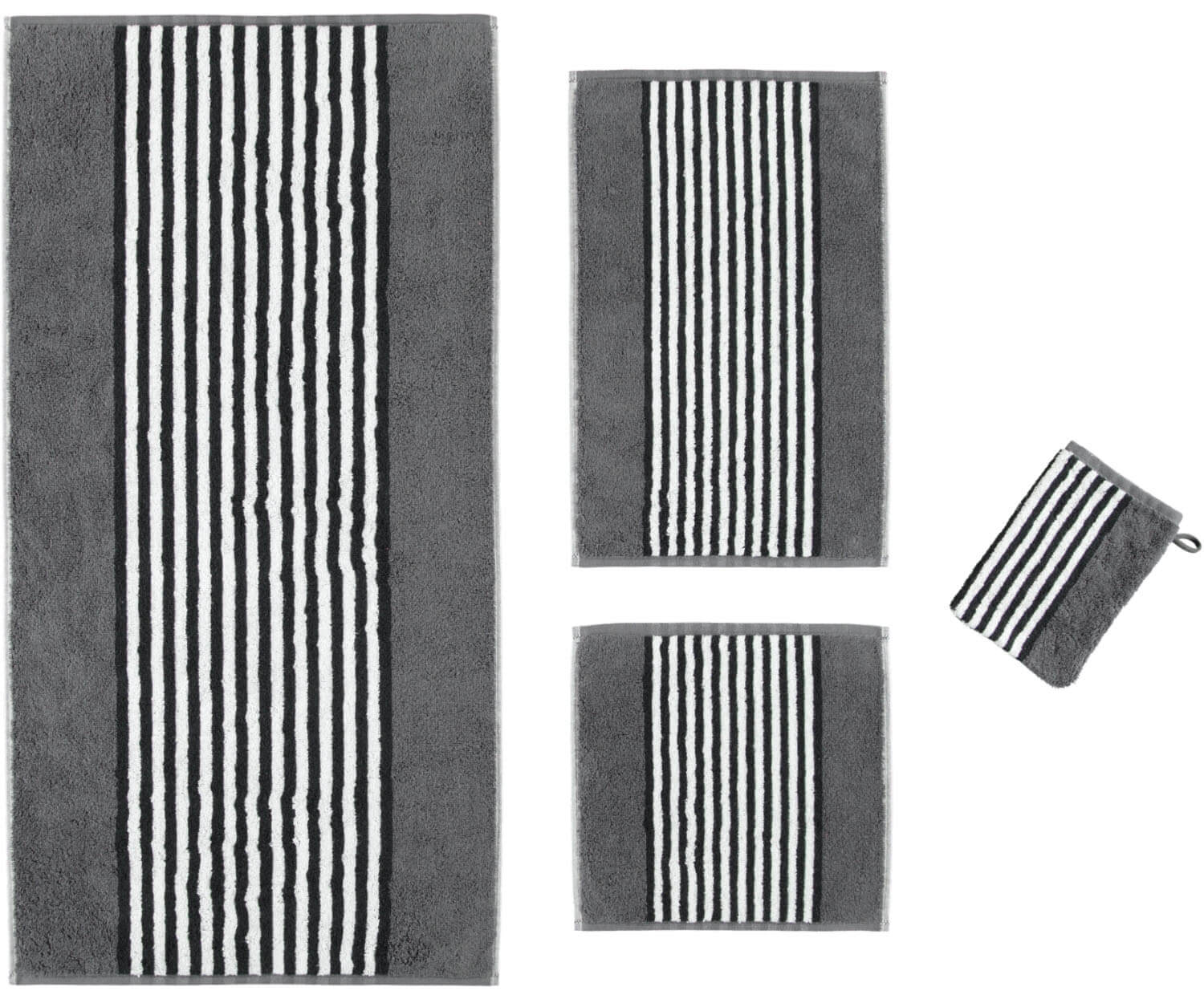 Махровое полотенце Black & White Anthrazit