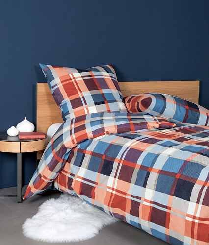 Фланелевое постельное белье Davos 65077-01 Blau