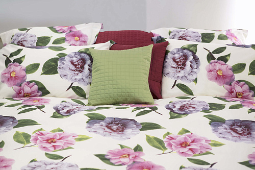 Комплект сатинового постельного Camelia Ivory