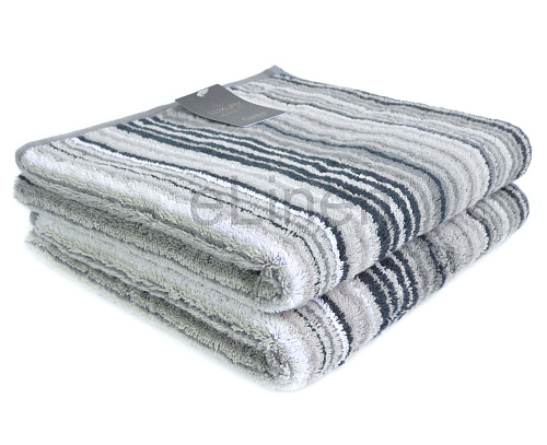 Полотенце в полоску Two-Tone Stripes Schiefer