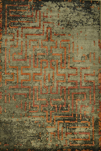 Шелковый ковер ручной работы L157A