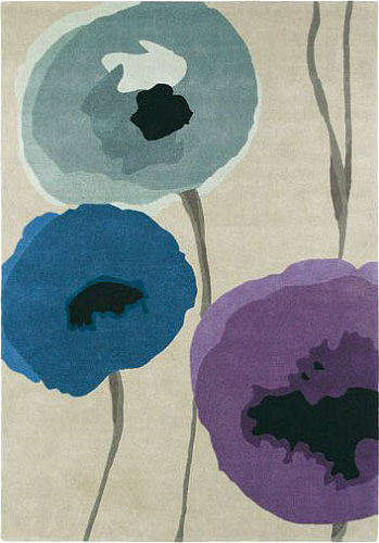 Килим ручної роботи Poppies Indigo