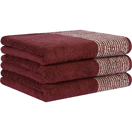 Махровое полотенеце Two-Tone Bordeaux (590-23)
