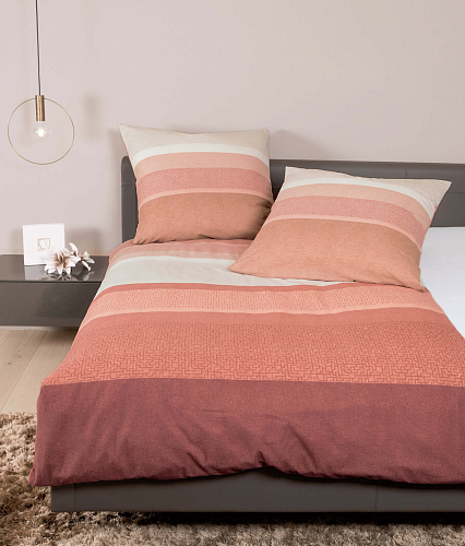 Фланелевое постельное белье Davos 65089-04 Apricot