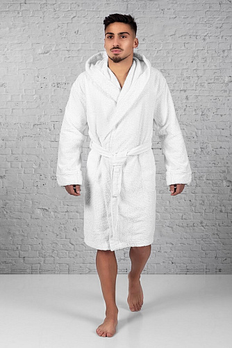 Халат с капюшоном Ribbon Hooded White