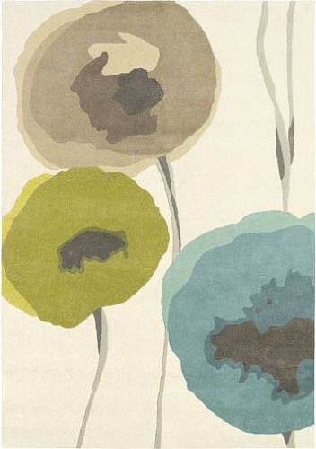 Килим ручної роботи Poppies Teal