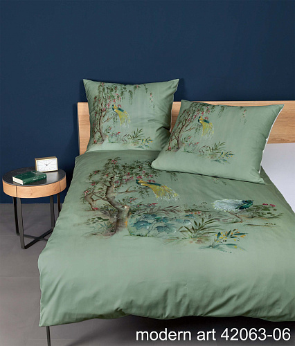 Немецкое постельное белье Modern Art 42063-06 Mineralgrun