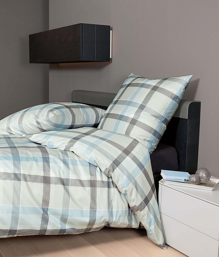 Сатиновое постельное белье Moments 98059-02 Mineralblau