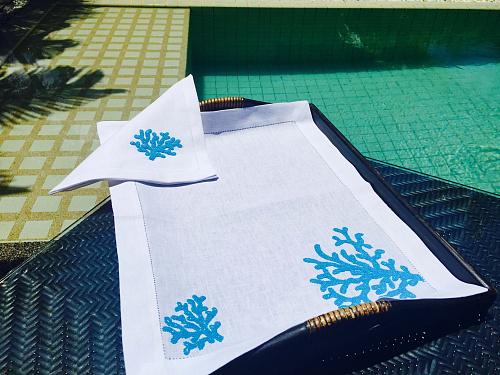 Салфетка на стол Corail Turquoise