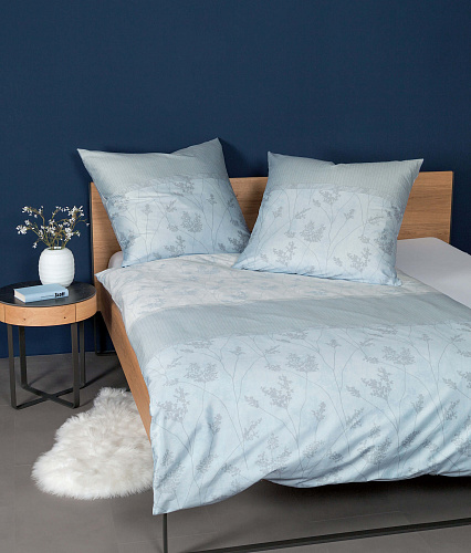 Сатиновое постельное белье Moments 98060-02 Mineralblau