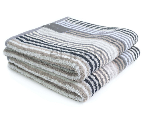 Махровое полотенце Unique Stripes Anthrazit