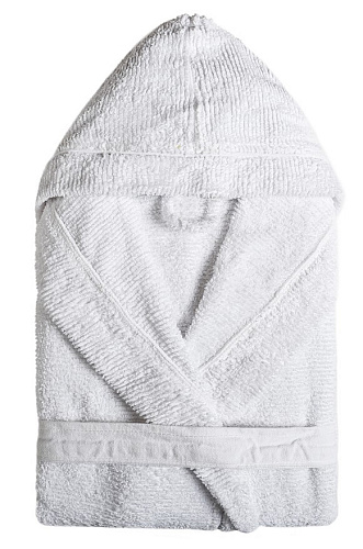 Халат с капюшоном Ribbon Hooded White