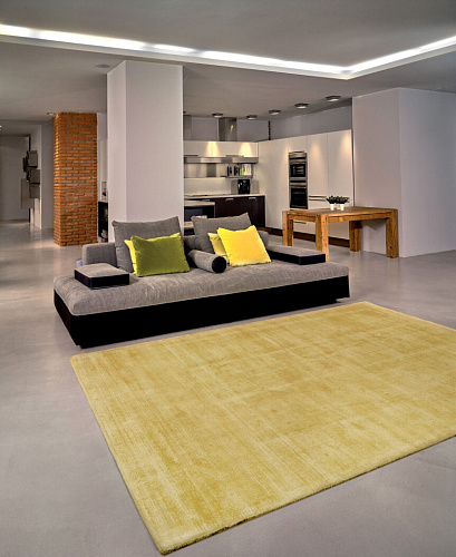 Жовтий килим у стилі модерн Trendy Shiny 70V