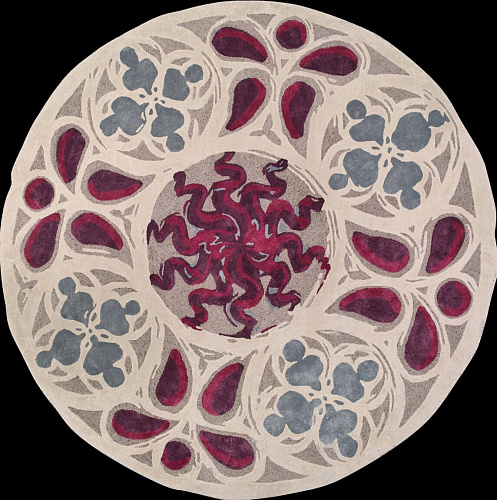 Дизайнерский ковер премиум класса Medusa Silver/Purple