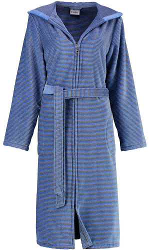 Женский халат Hood Zipper Blau