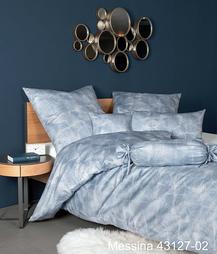 Сатиновое постельное белье Messina 43127-02 Perlblau